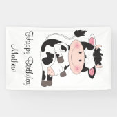 Cute Baby Cow Cartoon Spandoek (Horizontaal)