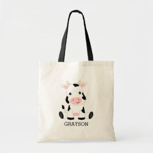 Cute Baby Cow Personalized Kinder Tote Bag