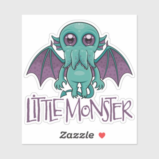 Cute Baby Cthulhu Little Monster Sticker (Vel)