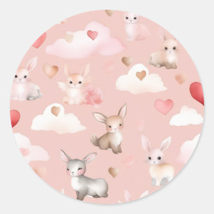 Cute Baby Cupid Dieren Stickers – Aquarel