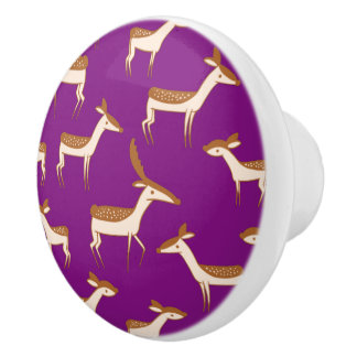 Cute Baby Deer and Family Keramische Knop