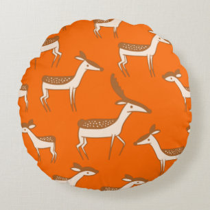 Cute Baby Deer and Family Rond Kussen