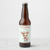 Cute Baby Deer Cartoon Illustration Bier Etiket (Voorkant)