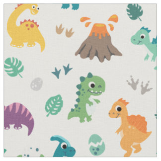 Cute Baby Dino Dinosaur patroon Kinderen Birthday Stof