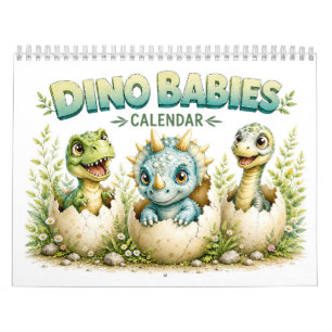Cute Baby Dino's Uitbroeden – Dinosauriërs Kalender