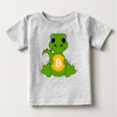 Cute Baby Dinosaur Bitcoin Crypto Graphic Toddler (Voorkant)