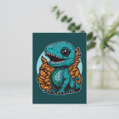 Cute Baby Dinosaur Briefkaart (Staand voorkant)