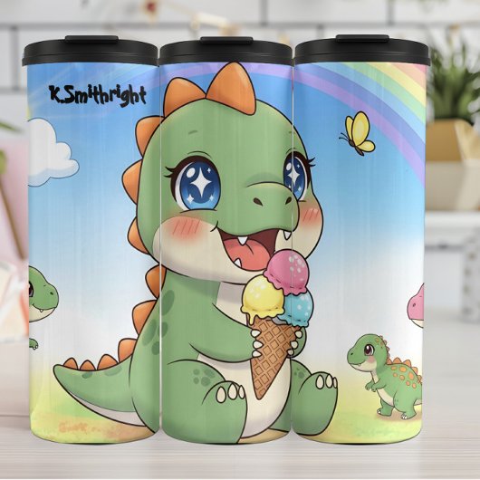  Cute Baby Dinosaur Ice Cream Thermosbeker