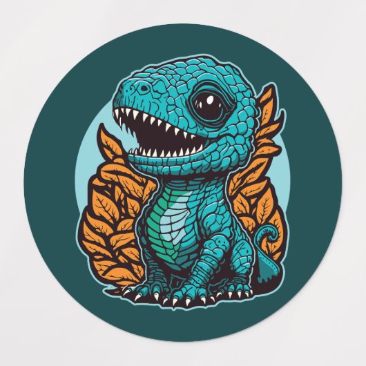 Cute Baby Dinosaur Labels (Design 1)