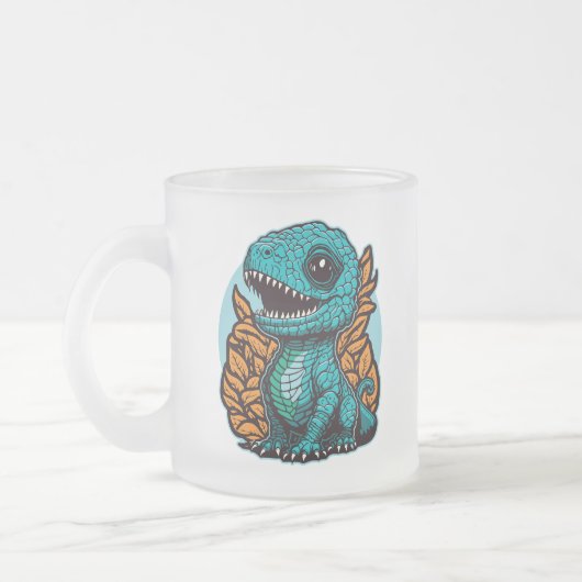 Cute Baby Dinosaur Matglas Koffiemok (Links)