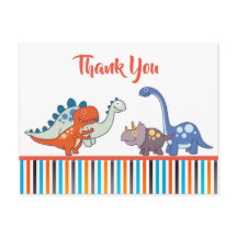 Cute Baby Dinosaur Pattern Gepersonaliseerd Dank u