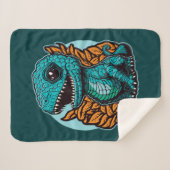 Cute Baby Dinosaur Sherpa Deken (Voorkant (horizontaal))