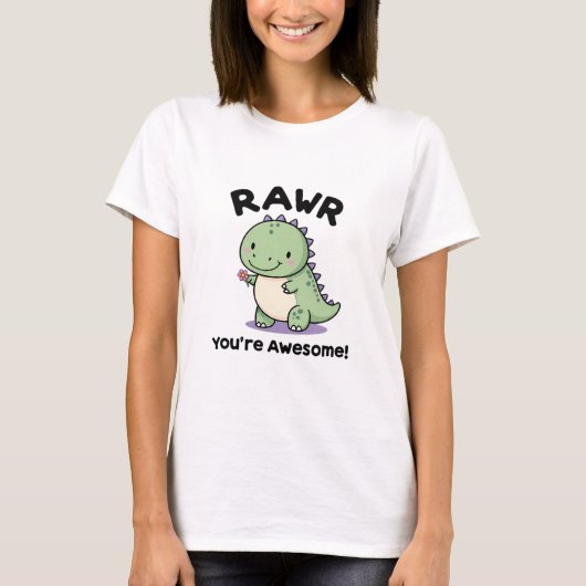 Cute Baby Dinosaur T-shirt (Voorkant)