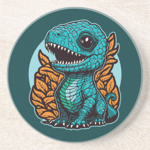 Cute Baby Dinosaur Zandsteen Onderzetter