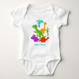 Cute Baby Dinosaurs Romper