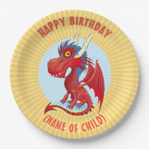 Cute Baby Dragon Birthday Bord