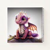 Cute Baby Dragon Carnet de carnet de croquis (Dos)