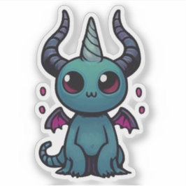 Cute Baby Dragon Demon - Kawaii Fantasy Sticker