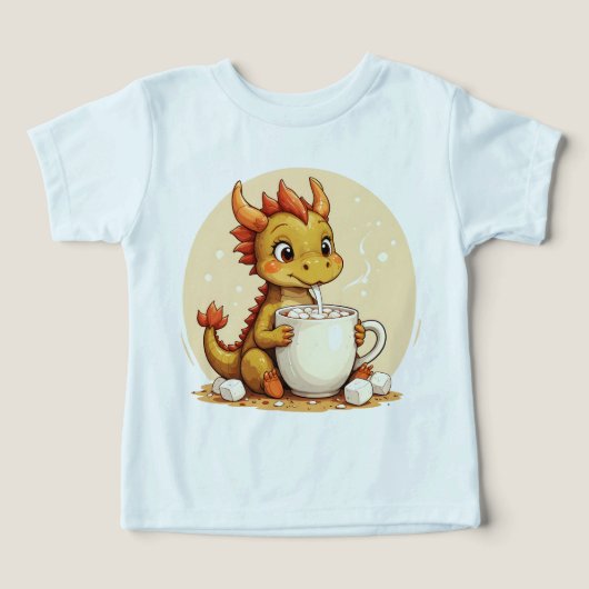 Cute Baby Dragon Hot Chocolate Kids Kawaii Cozy De (Design Recto)