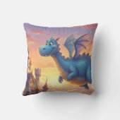 Cute Baby Dragon Nursery Throw Pillow Kussen (Achterkant)