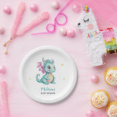 Cute Baby Dragon Papieren Bordje (Feest)