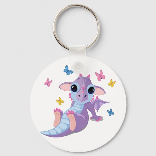 Cute Baby Dragon Sleutelhanger (Voorkant)