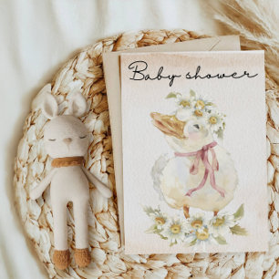 Cute Baby Eend Baby Shower Feestje Kaart
