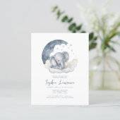 Cute Baby Elephant Baby shower Invitation (Staand voorkant)