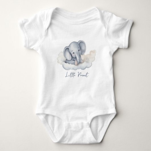 Cute Baby Elephant Baby shower Romper (Voorkant)