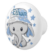 Cute Baby Elephant Boy Keramische Knop (Rechts)