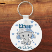 Cute Baby Elephant Boy Sleutelhanger (Voorkant)
