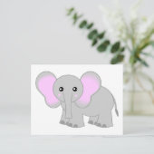 Cute Baby Elephant Briefkaart (Staand voorkant)