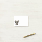 Cute Baby Elephant Calf met leesbril Post-it® Notes (Op bureau)