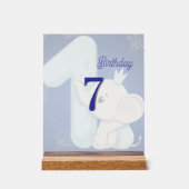 Cute Baby Elephant First Birthday (Recto)