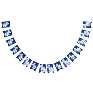 Cute Baby Elephant First Birthday Vlaggetjes