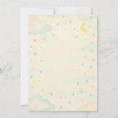 Cute Baby Elephant Gender Reveal Invitation Kaart (Achterkant)