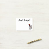 Cute Baby Elephant Holding a Heart Post-it® Notes (Op bureau)