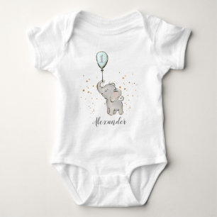 Cute Baby Elephant met ballon van 1 september Romper