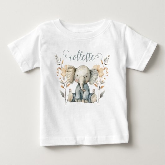 Cute Baby Elephant Personalized (Voorkant)