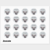 Cute Baby Elephant Personalized Name School Ronde Sticker (Vel)