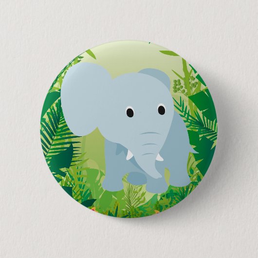 Cute Baby Elephant Ronde Button 5,7 Cm (Voorkant)
