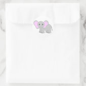 Cute Baby Elephant Ronde Sticker (Tas)