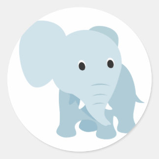 Cute Baby Elephant Ronde Sticker