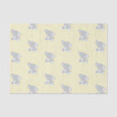 Cute Baby Elephant Yellow Polka Dots Tissuepapier (Voorkant)