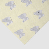 Cute Baby Elephant Yellow Polka Dots Tissuepapier (Detail)