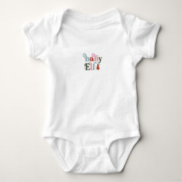 Cute Baby Elf Christmas Quote Romper