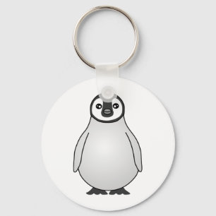 Cute Baby Emperor Penguin Cartoon Sleutelhanger