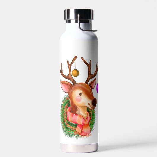Cute Baby Fawn-kerstversieringen Waterfles (Links)