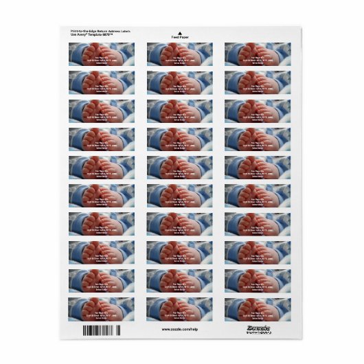 Cute Baby Feet Etiket (Full Sheet)