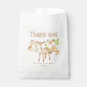 Cute Baby Forest Animals Birthday Hartelijk dank Bedankzakje (Voorkant)